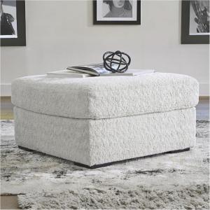 Signature Design by Ashley Cuddlesome Contemporary Square Oversized Accent Ottoman, White