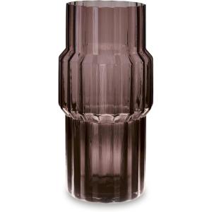 Signature Design by Ashley Dorlow Contemporary Indoor/Outdoor 13.63″ Glass Countertop Vase with Oversized Fluted Detail, Purple(Small)