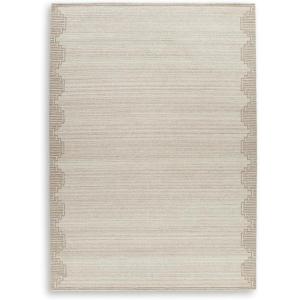 Signature Design by Ashley Emorymore Casual Indoor Striped Wool 10 x 14 Rug, Light Brown & Beige(10′ x 14′ (Rectangular))