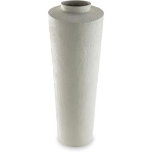 Signature Design by Ashley Flurinworth Minimalist Indoor Polyresin Floor Vase with Wide Mouth and Irregular Textured Pattern, White(Large)