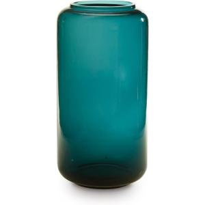 Signature Design by Ashley Inisland Contemporary Watertight Glass 8″ Vase with Wide Mouth, Green(Green)