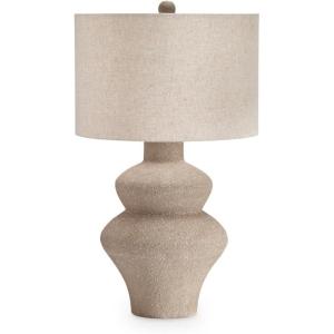 Signature Design by Ashley Jossleigh Bohemian Table Lamp with 3-Way Switch and Drum Shade, Beige