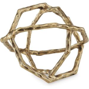 Signature Design by Ashley Laddington Contemporary Tabletop Aluminum Metal Sculpture with Interlocking Rings Design, Metallic