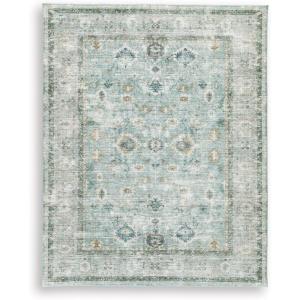 Signature Design by Ashley Ladstoney Classic Indoor Floral Rectangular 5 x 7 Area Rug, Green & Beige(7’7″ x 9’6″ (Rectangular))