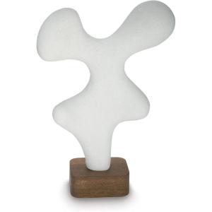 Signature Design by Ashley Lavarsen Modern Abstract Sculpture, White & Dark Brown(White & Dark Brown)