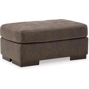 Signature Design by Ashley Maderla Classic Rectangular Tufted Ottoman, Dark Brown(Brown)