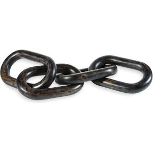 Signature Design by Ashley Mardelby Casual Tabletop Wood Sculpture, Chain Link Design, Black(Black)