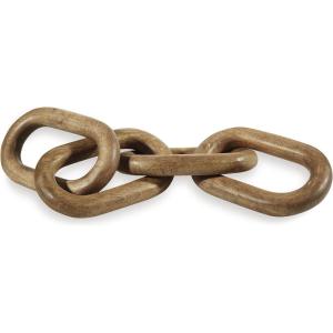 Signature Design by Ashley Mardelby Casual Tabletop Wood Sculpture, Chain Link Design, Black(Light Brown)