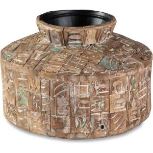 Signature Design by Ashley Meltland 10″ Geometric Vase, Brown(Brown)