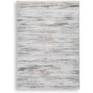 Signature Design by Ashley NACE Modern Indoor Striped Rectangular 5 x 7 Area Rug, Gray & Brown