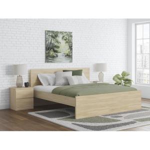 Signature Design by Ashley Onita Contemporary Panel Headboard with Natural Finish, King, Light Brown(Light Brown)