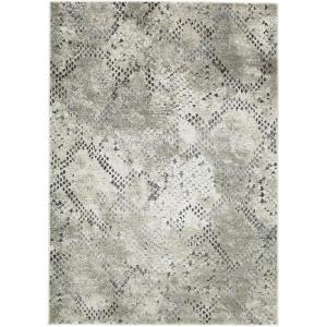 Signature Design by Ashley Poincilana Contemporary 5 x 7 Medium Pile Snakeskin Design Rug, Gray(5′ x 7′ (Rectangular))