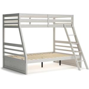 Signature Design by Ashley Porter Traditional California King Panel Bed, Foundation or Box Spring Needed, Dark Brown(Antique White)