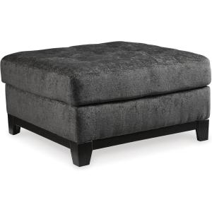 Signature Design by Ashley Reidshire Contemporary Square Tufted Oversized Accent Ottoman, Gray