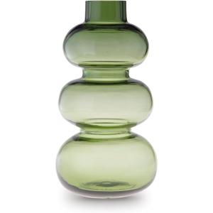Signature Design by Ashley Renethorne Minimalist Watertight Glass 12″ Vase, Light Green(Light Green)