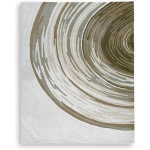 Signature Design by Ashley Rizwana Modern Indoor Abstract Hand Tufted Rectangular 5 x 7 Area Rug, Brown & Beige(7’9″ x 9’9″ (Rectangular))