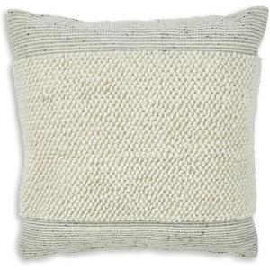 Signature Design by Ashley Rowcher Boho Pillow with Zipper Closure, 20 x 20 in, Gray & White