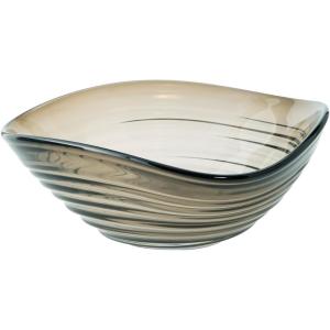 Signature Design by Ashley Solariston Classic Indoor/Outdoor Novelty Glass Bowl, Light Brown & Gray
