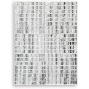 Signature Design by Ashley Turinwith Modern Indoor Striped Rectangular 5 x 7 Area Rug, Beige & Black(5’3″ x 7′ (Rectangular))