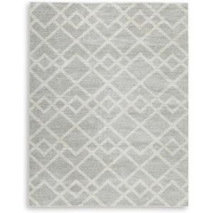 Signature Design by Ashley Unawick Contemporary Indoor Geometric Rectangular 8 x 10 Area Rug, Beige & Gray