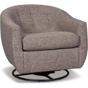 Signature Design by Ashley Upshur Swivel Glider Accent Chair, Taupe