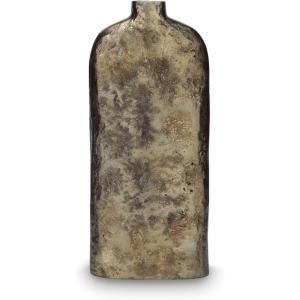 Signature Design by Ashley Wallmond Casual Vase with Antiqued Finish, Dark Brown