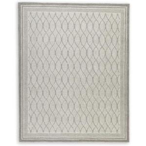 Signature Design by Ashley Wimney Modern Indoor Trellis Rectangular 8 x 10 Area Rug, Gray