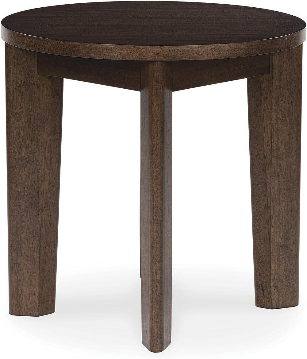 imageSignature Design by Ashley Korestone 2 Contemporary End Table with Tapered Legs Dark Brown