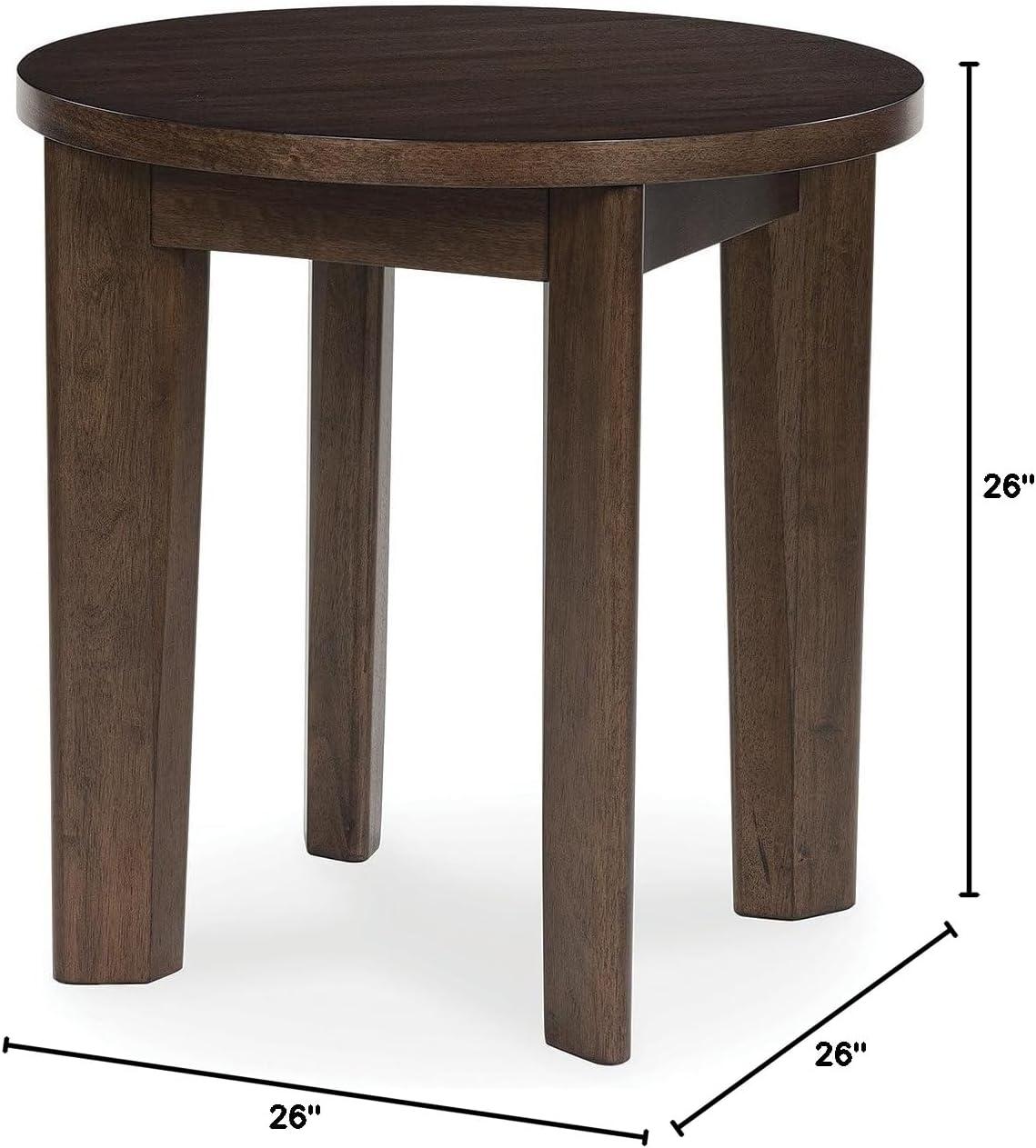 imageSignature Design by Ashley Korestone 2 Contemporary End Table with Tapered Legs Dark Brown