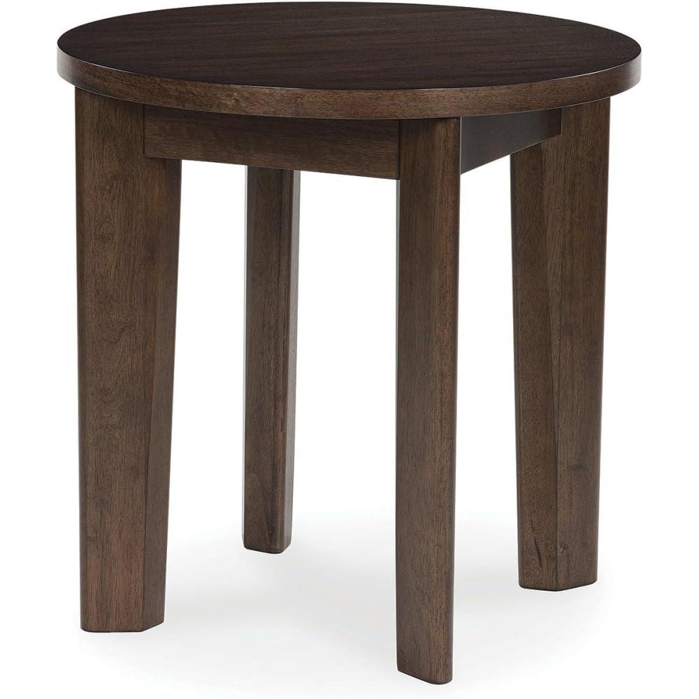 imageSignature Design by Ashley Korestone 2 Contemporary End Table with Tapered Legs Dark Brown