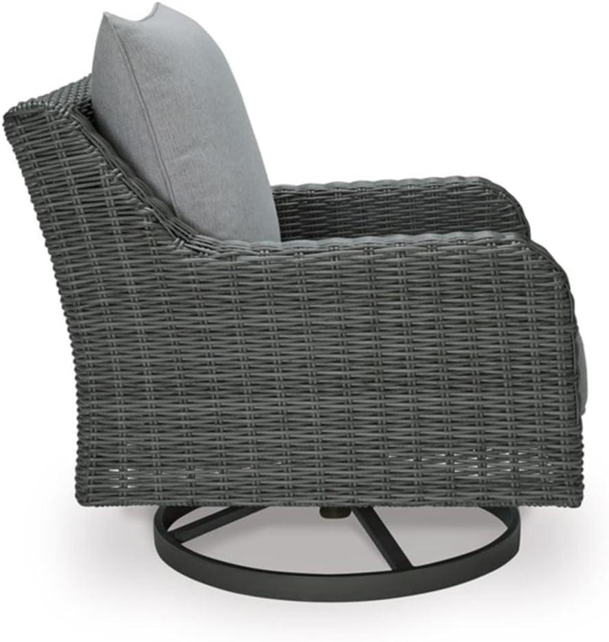 imageAshley Furniture Elite Park Resin Outdoor Swivel Lounge with Cushion in Gray