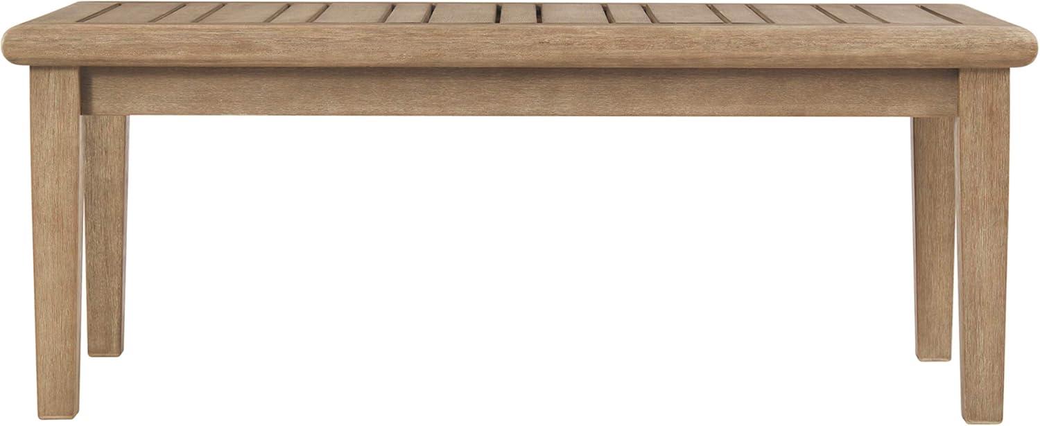 imageSignature Ashley Clare View Lounge Chair Gerianne Rectangular Coffee Table Outdoor Set Beige