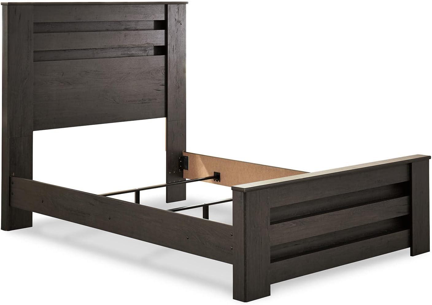 imageSignature Design by Ashley Brinxton Modern Contemporary Panel Headboard ONLY Full CharcoalBrown