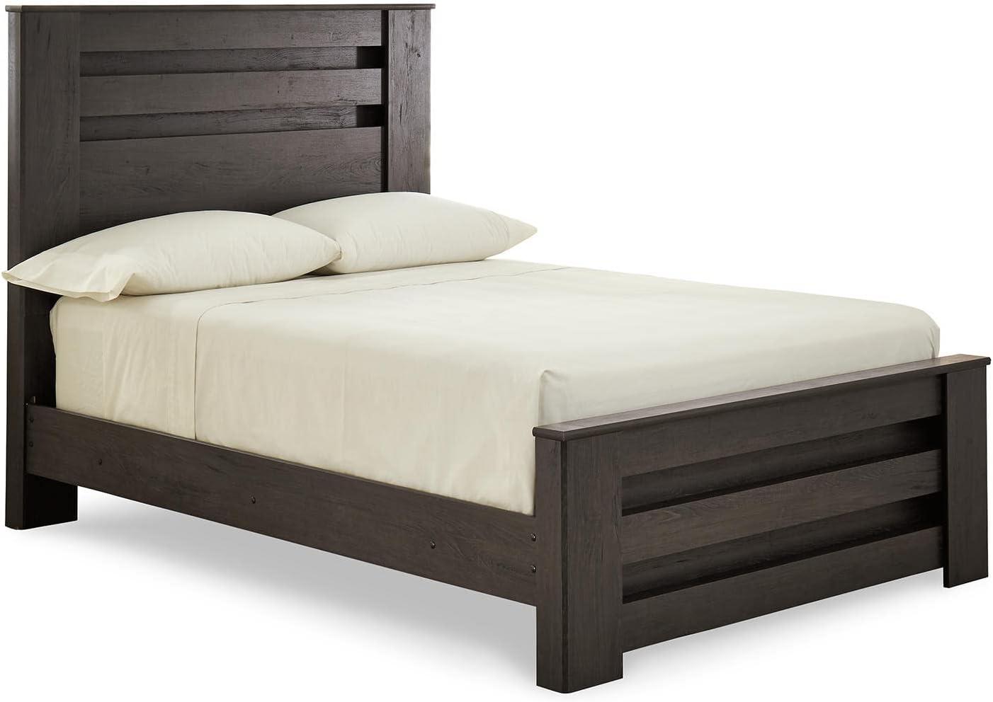 imageSignature Design by Ashley Brinxton Modern Contemporary Panel Headboard ONLY Full CharcoalBrown