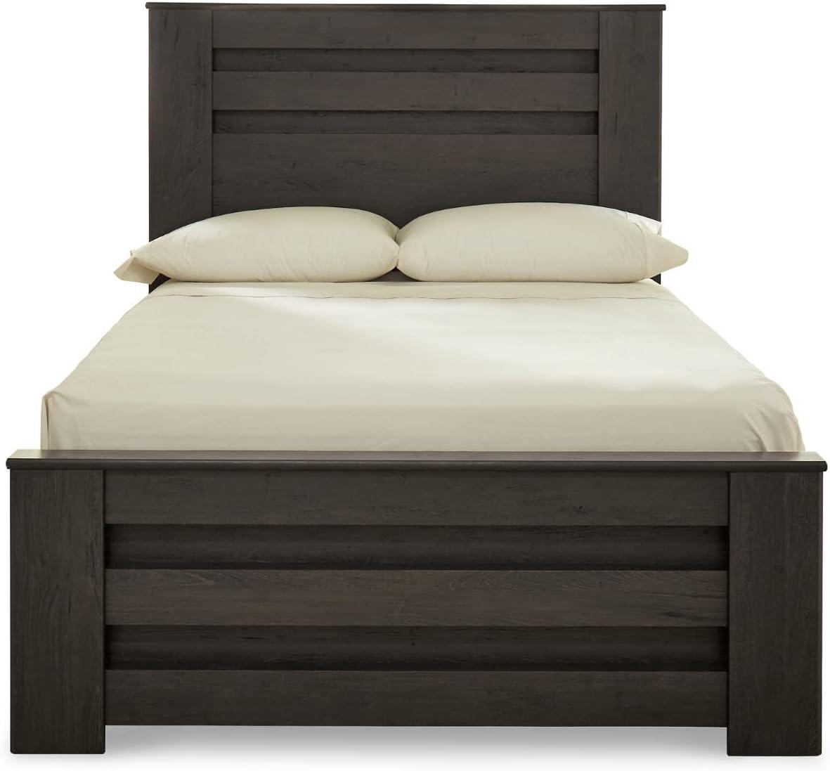 imageSignature Design by Ashley Brinxton Modern Contemporary Panel Headboard ONLY Full CharcoalBrown