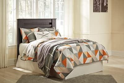 imageSignature Design by Ashley Brinxton Modern Contemporary Panel Headboard ONLY Full CharcoalBrown