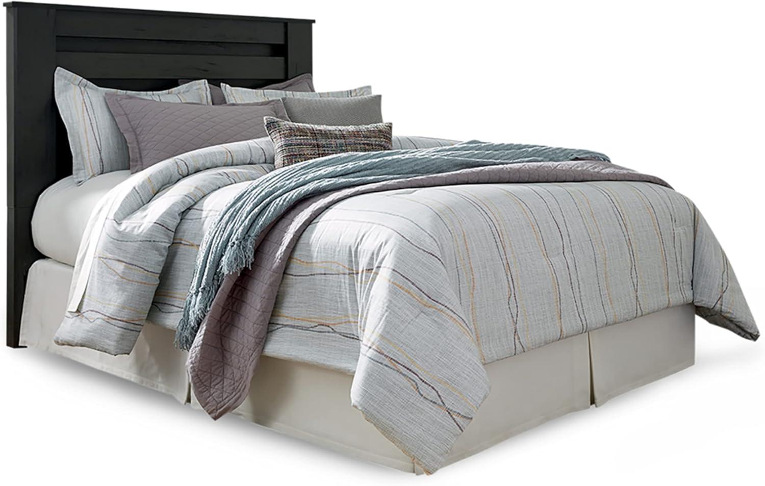 imageSignature Design by Ashley Brinxton Modern Contemporary Panel Headboard ONLY Full CharcoalBrown