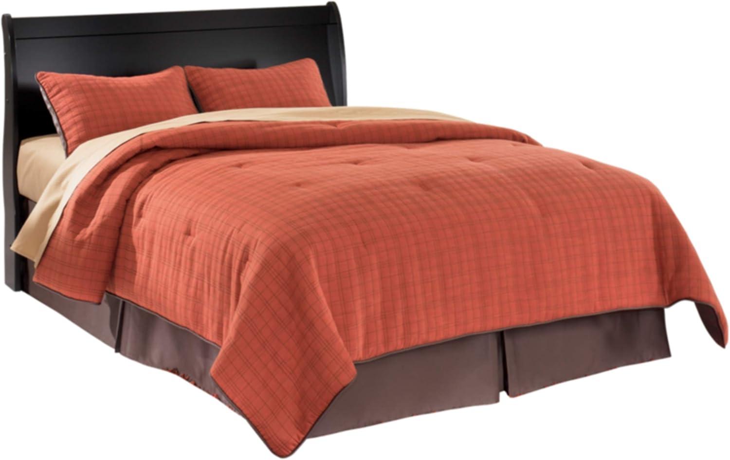 imageSignature Design by Ashley Huey Vineyard Vintage Twin Sleigh Bed with Metal Slats Foundation or Box Spring Needed BlackBlack