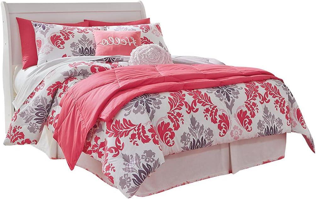 imageSignature Design by Ashley Huey Vineyard Vintage Twin Sleigh Bed with Metal Slats Foundation or Box Spring Needed BlackWhite