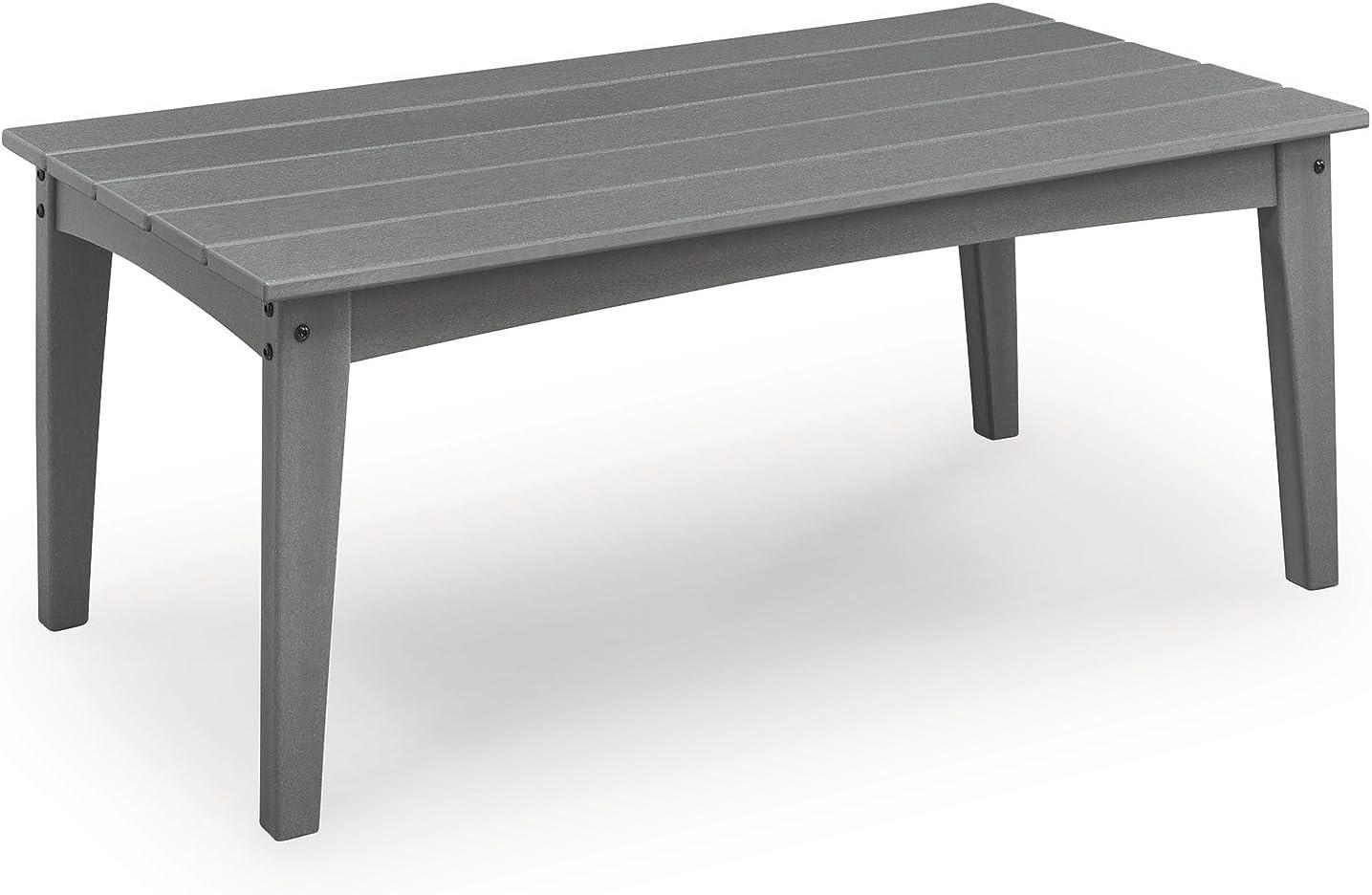 imageSignature Design by Ashley Lone View Bay Casual Outdoor Coffee Table with Weather Resistance Gray