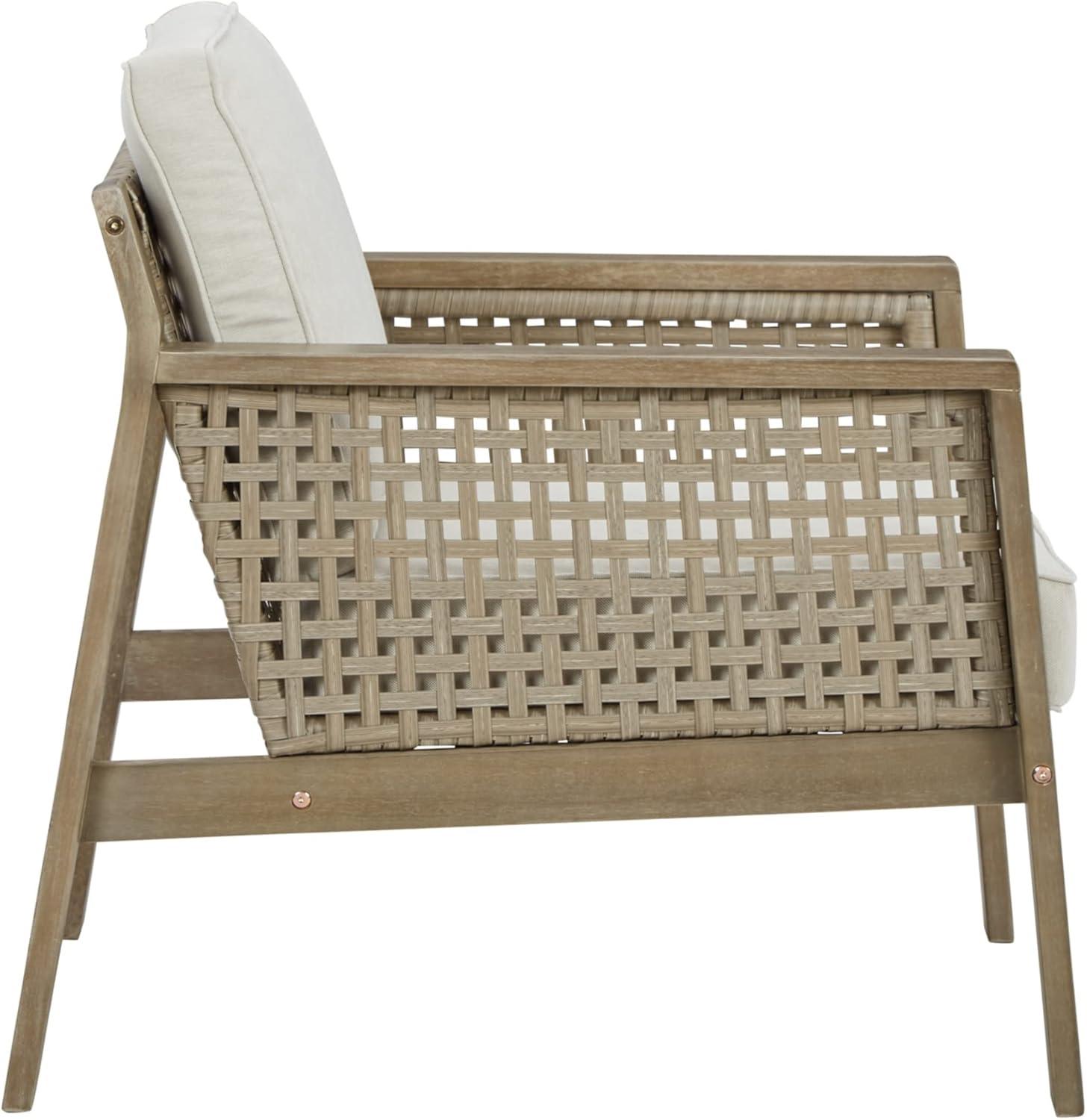 imageSignature Design by Ashley Outdoor Barn Cove Eucalyptus Patio Lounge Chair 2 Count BrownFURNITURE