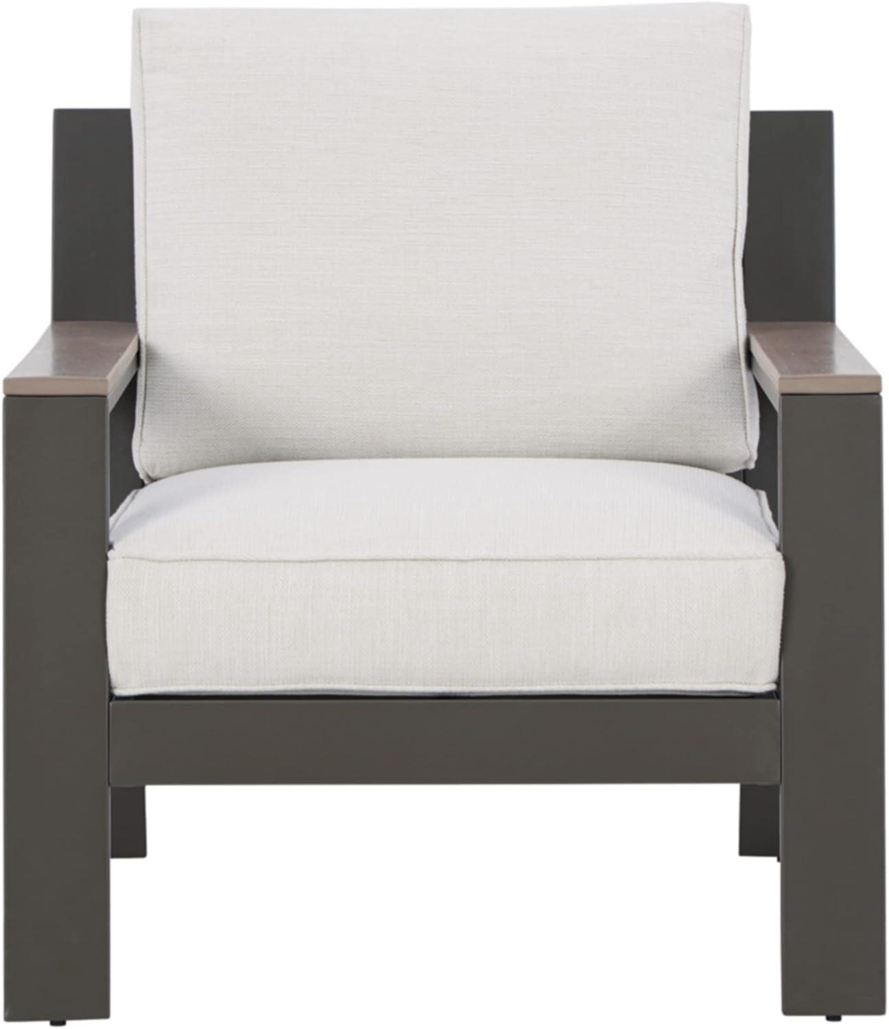 imageSignature Design by Ashley Outdoor Tropicava HDPE Patio Lounge Chair Taupe