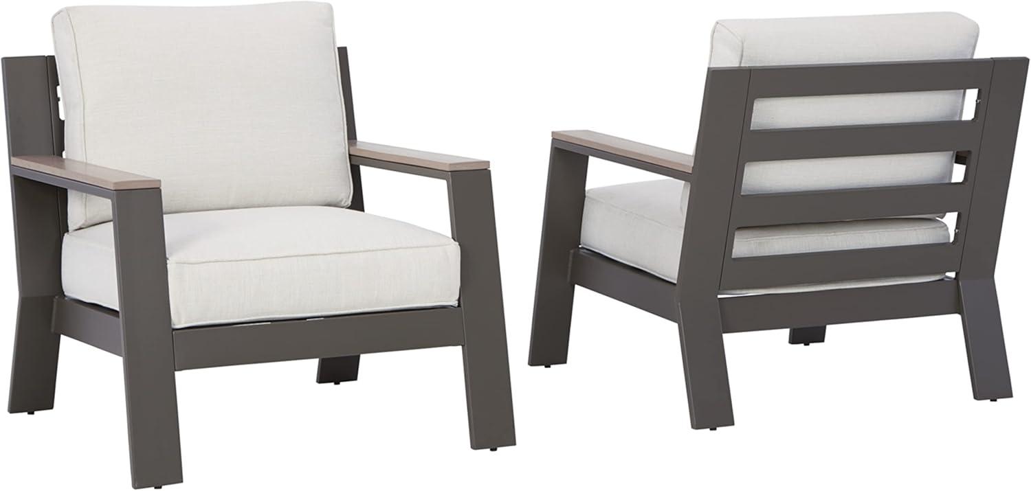 imageSignature Design by Ashley Outdoor Tropicava HDPE Patio Lounge Chair Taupe