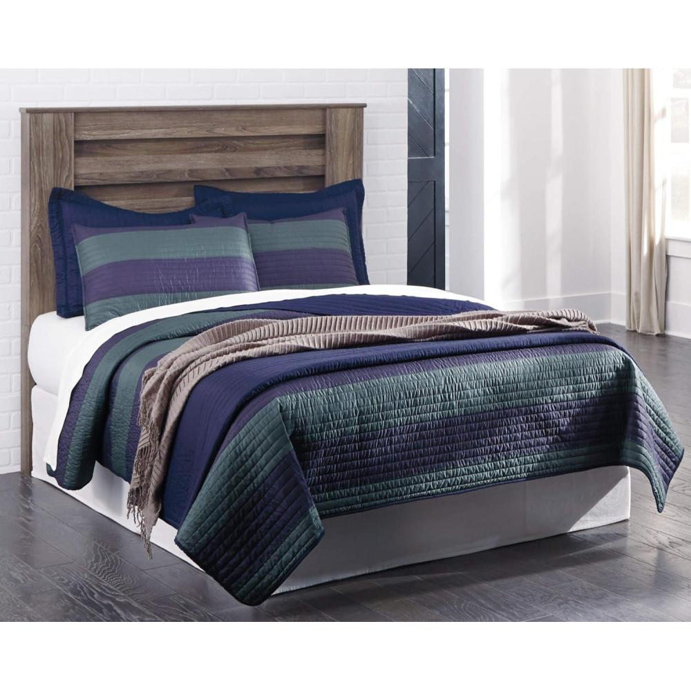 imageSignature Design by Ashley Brinxton Modern Contemporary Panel Headboard ONLY Full CharcoalWarm Gray