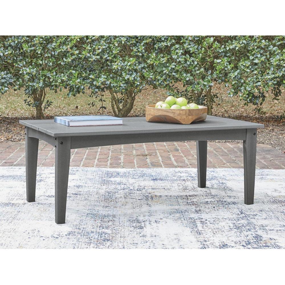 imageSignature Design by Ashley Lone View Bay Casual Outdoor Coffee Table with Weather Resistance Gray