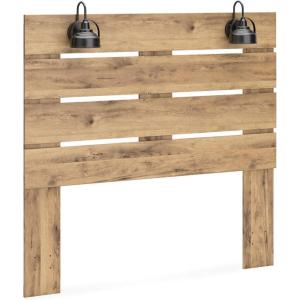 Signature Design by Ashley Larstin Rustic Panel Headboard ONLY, Twin, Brown(Queen)