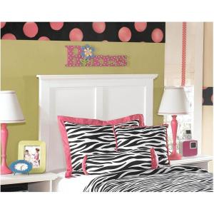Signature Design by Ashley Maribel Rustic Farmhouse Panel Headboard ONLY, Full, Black(White)