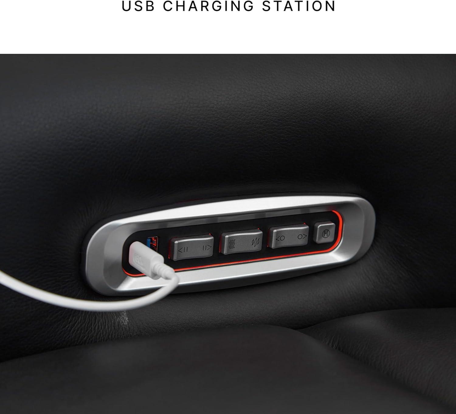 imageSignature Design by Ashley 5ZDreamlight Urban Power Recliner with Adjustable Headrest and USB Charging Black