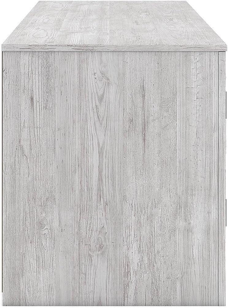 imageSignature Design by Ashley Cayboni Casual 71 TV Stand with Electric Fireplace for TVs up to 81 WhitewashWhitewash