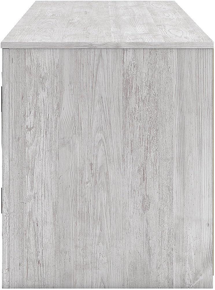 imageSignature Design by Ashley Cayboni Casual 71 TV Stand with Electric Fireplace for TVs up to 81 WhitewashWhitewash